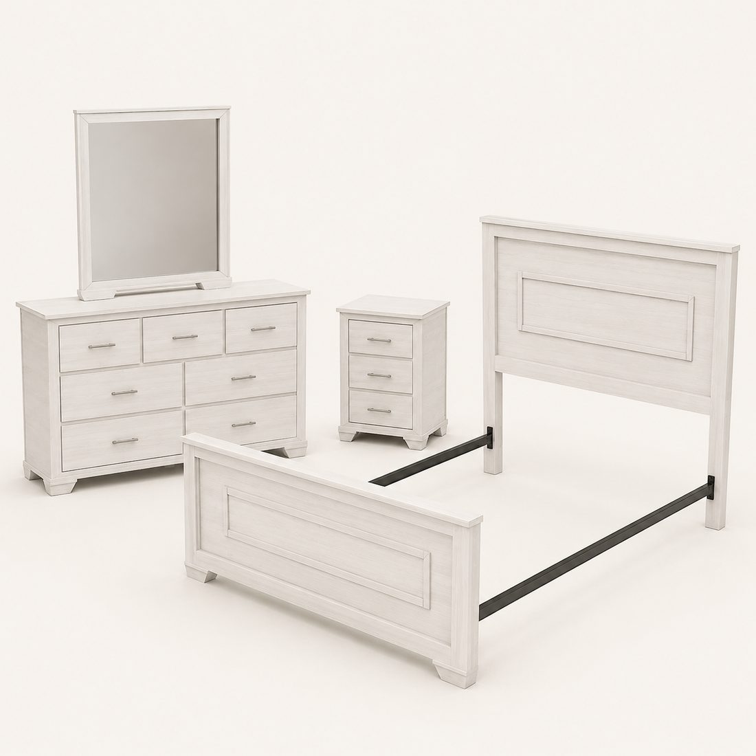Juego de Dormitorio Blanco Clásico