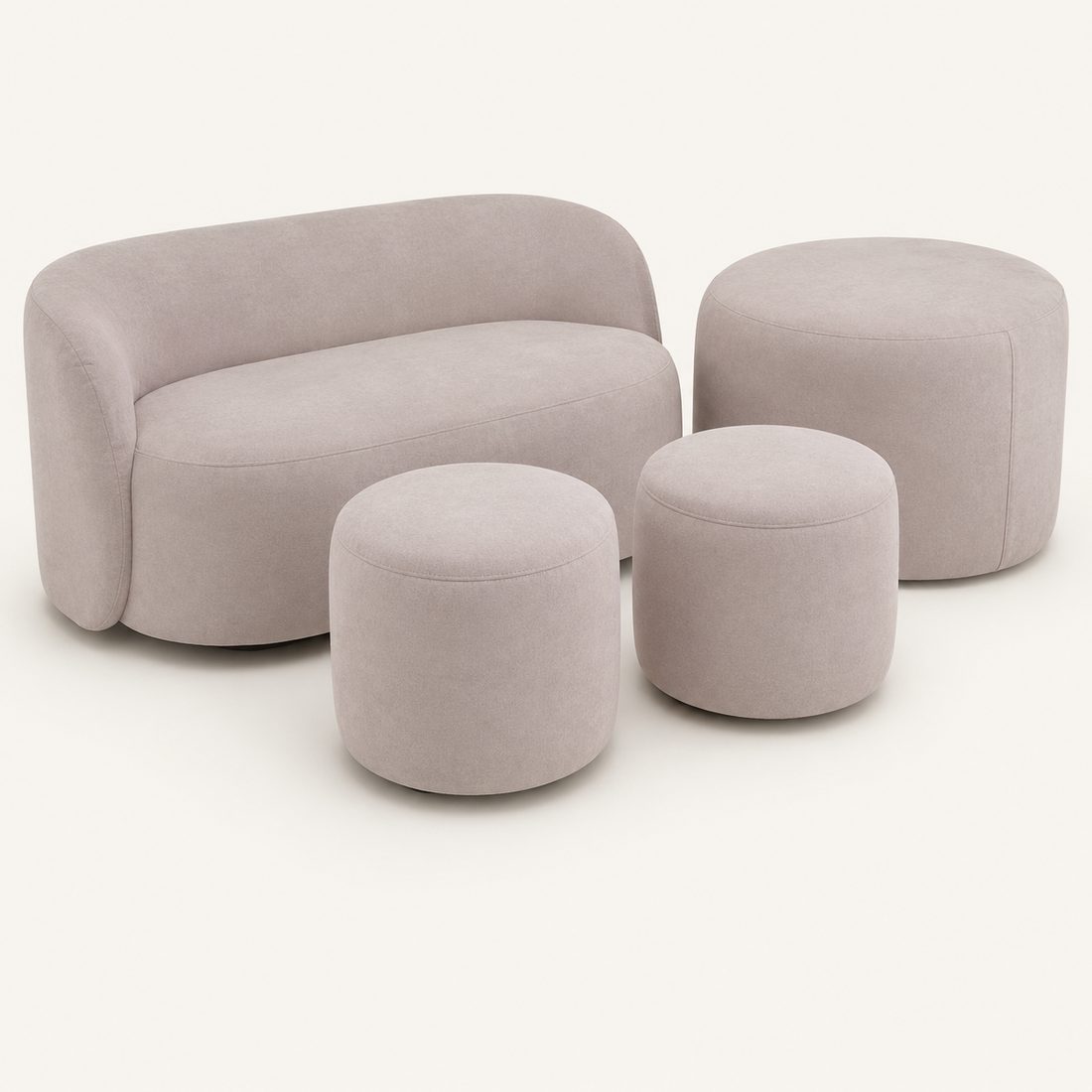 Juego de Sala Curvo Beige
